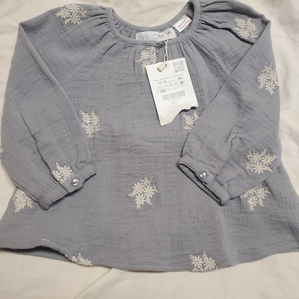 Zara embroidered top